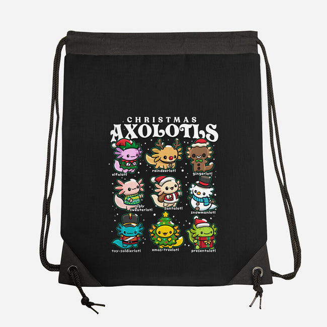 Christmas Axolotls-None-Drawstring-Bag-GoshWow