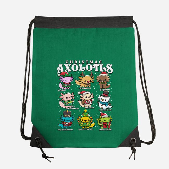Christmas Axolotls-None-Drawstring-Bag-GoshWow