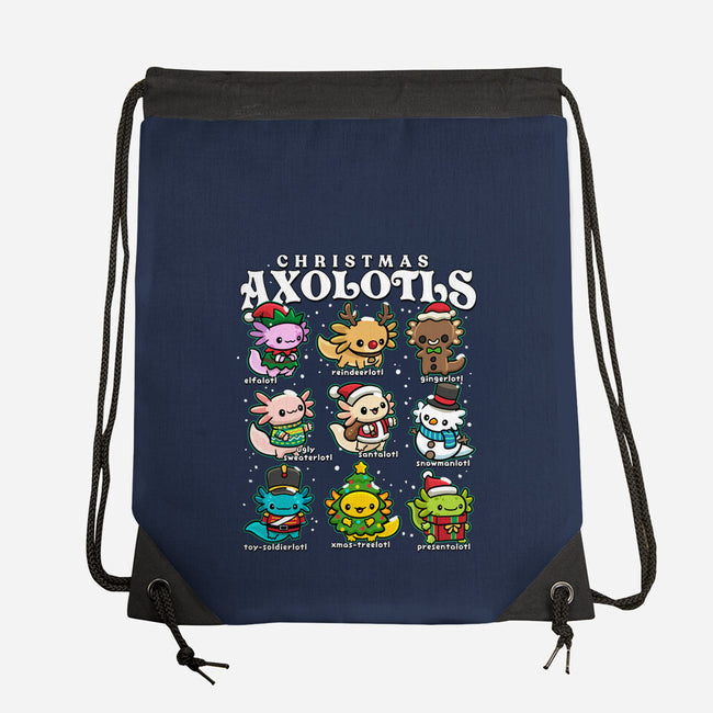 Christmas Axolotls-None-Drawstring-Bag-GoshWow
