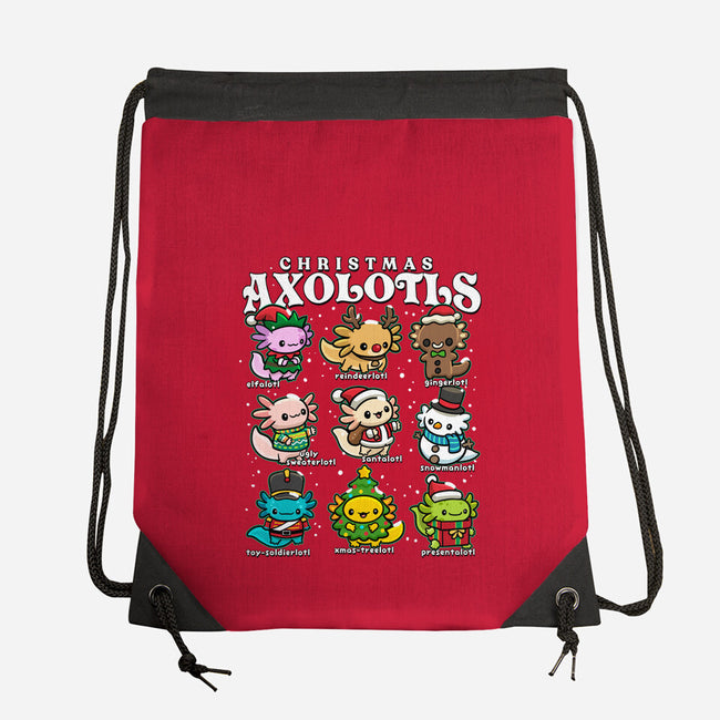 Christmas Axolotls-None-Drawstring-Bag-GoshWow