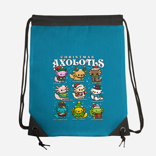Christmas Axolotls-None-Drawstring-Bag-GoshWow