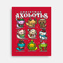 Christmas Axolotls-None-Stretched-Canvas-GoshWow