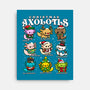 Christmas Axolotls-None-Stretched-Canvas-GoshWow