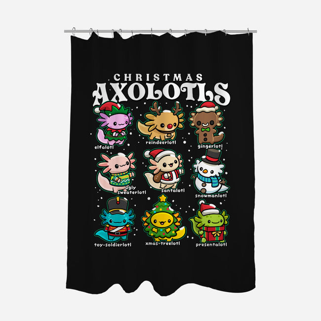 Christmas Axolotls-None-Polyester-Shower Curtain-GoshWow