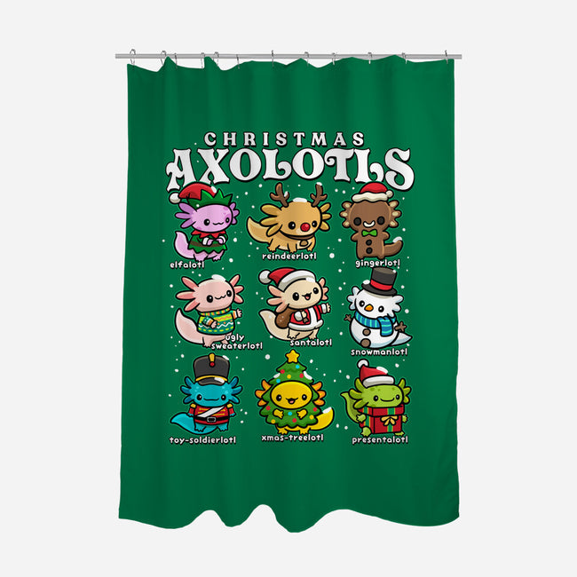 Christmas Axolotls-None-Polyester-Shower Curtain-GoshWow
