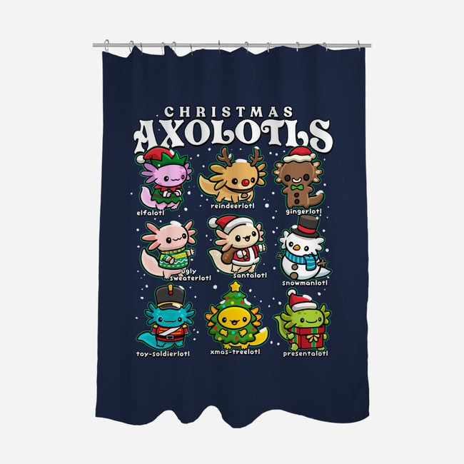 Christmas Axolotls-None-Polyester-Shower Curtain-GoshWow