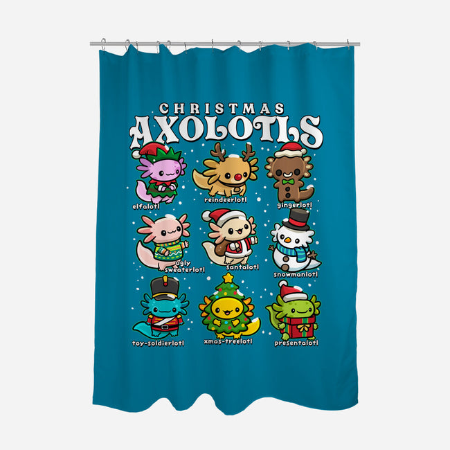 Christmas Axolotls-None-Polyester-Shower Curtain-GoshWow