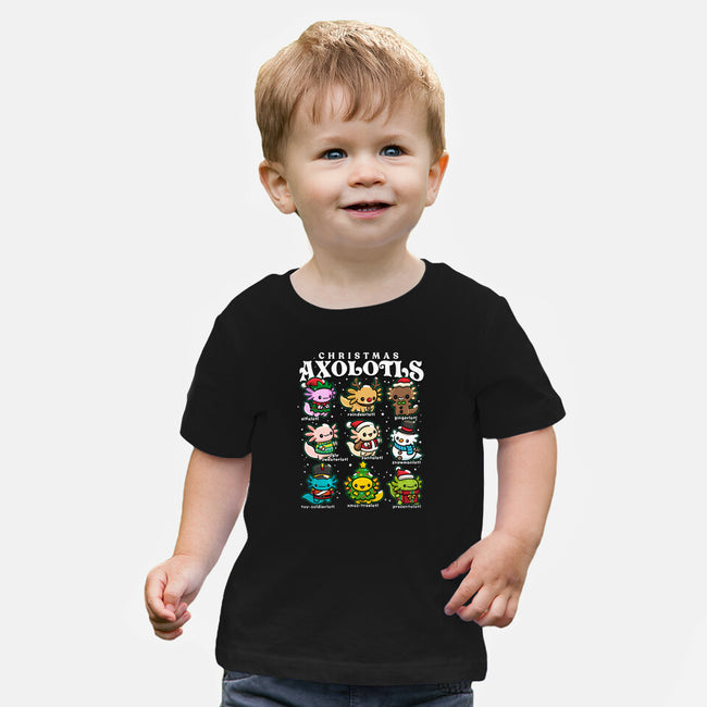 Christmas Axolotls-Baby-Basic-Tee-GoshWow