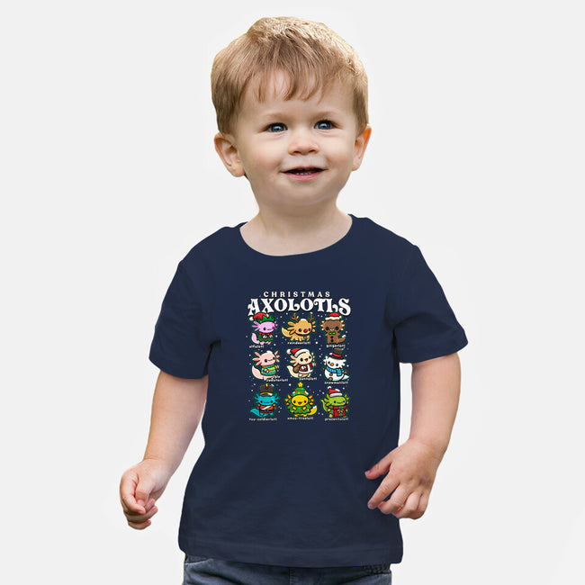 Christmas Axolotls-Baby-Basic-Tee-GoshWow