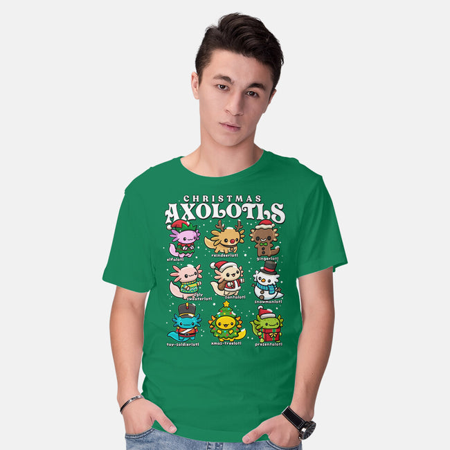 Christmas Axolotls-Mens-Basic-Tee-GoshWow