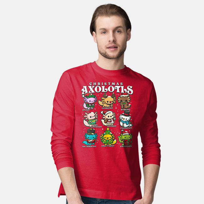 Christmas Axolotls-Mens-Long Sleeved-Tee-GoshWow