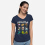 Christmas Axolotls-Womens-V-Neck-Tee-GoshWow