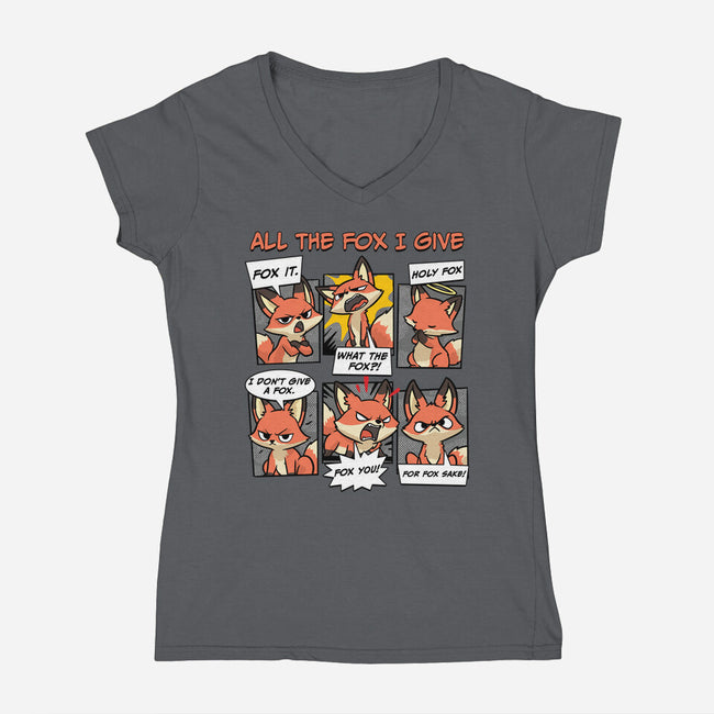 The Fox I Give-Womens-V-Neck-Tee-GoshWow
