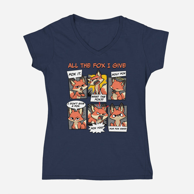 The Fox I Give-Womens-V-Neck-Tee-GoshWow