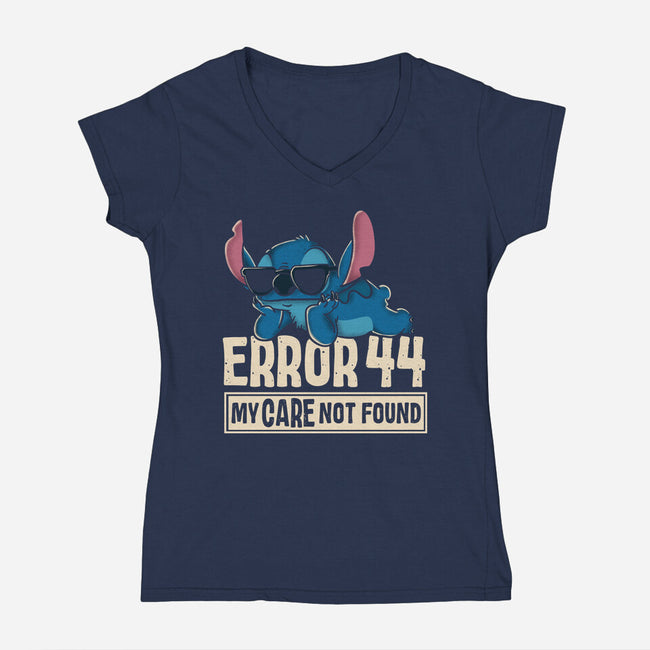 Care Not Found-Womens-V-Neck-Tee-turborat14