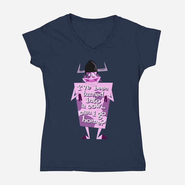 You’re Excused-Womens-V-Neck-Tee-DrawnByBryan