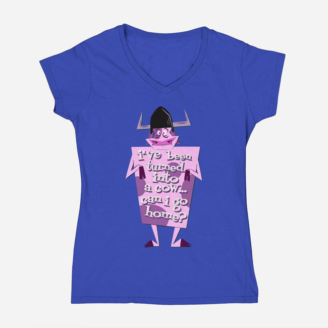 You’re Excused-Womens-V-Neck-Tee-DrawnByBryan