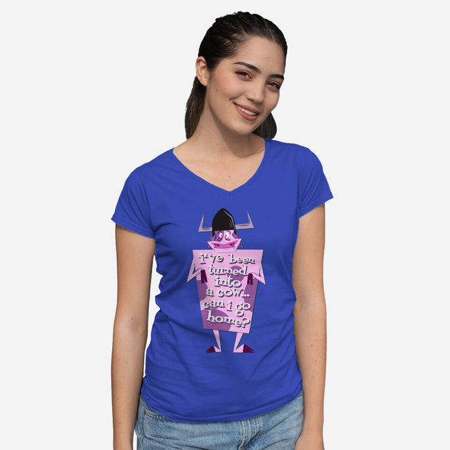 You’re Excused-Womens-V-Neck-Tee-DrawnByBryan