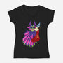 Some Imagination Huh-Womens-V-Neck-Tee-DrawnByBryan