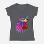 Some Imagination Huh-Womens-V-Neck-Tee-DrawnByBryan