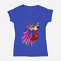 Some Imagination Huh-Womens-V-Neck-Tee-DrawnByBryan