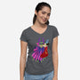 Some Imagination Huh-Womens-V-Neck-Tee-DrawnByBryan