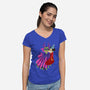 Some Imagination Huh-Womens-V-Neck-Tee-DrawnByBryan