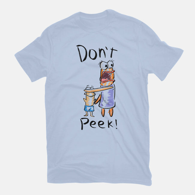 Don't Peek-Womens-Fitted-Tee-nickzzarto