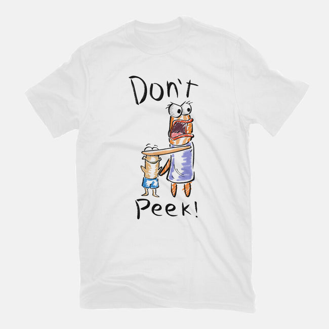 Don't Peek-Womens-Fitted-Tee-nickzzarto