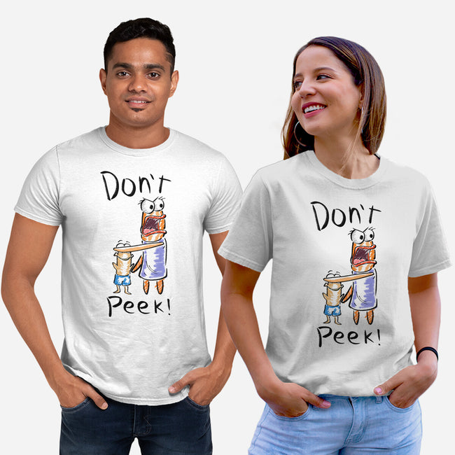 Don't Peek-Unisex-Basic-Tee-nickzzarto