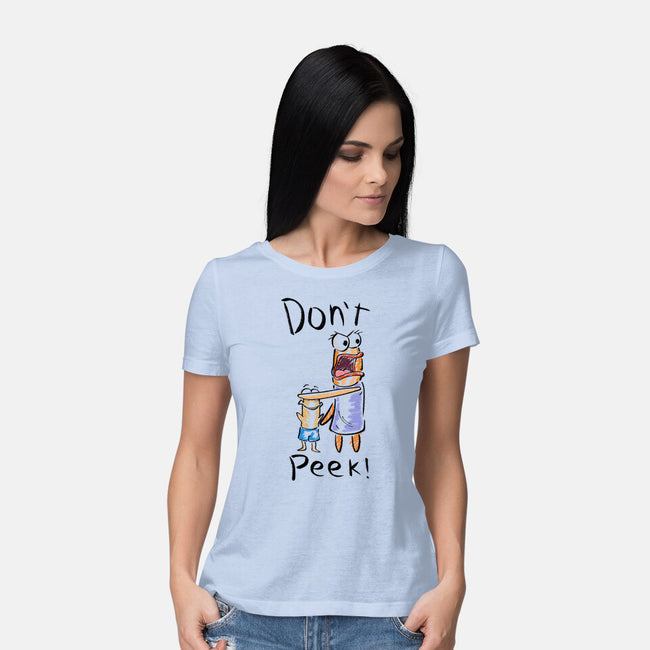 Don't Peek-Womens-Basic-Tee-nickzzarto