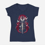 Dark Hornet Sunset-Womens-V-Neck-Tee-LM2KONE