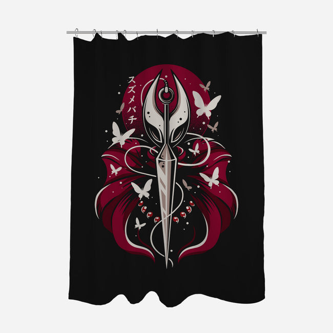 Dark Hornet Sunset-None-Polyester-Shower Curtain-LM2KONE