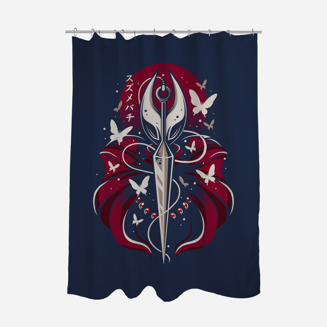 Dark Hornet Sunset-None-Polyester-Shower Curtain-LM2KONE