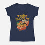 Anime Nuggets-Womens-V-Neck-Tee-dandingeroz