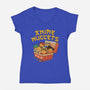 Anime Nuggets-Womens-V-Neck-Tee-dandingeroz