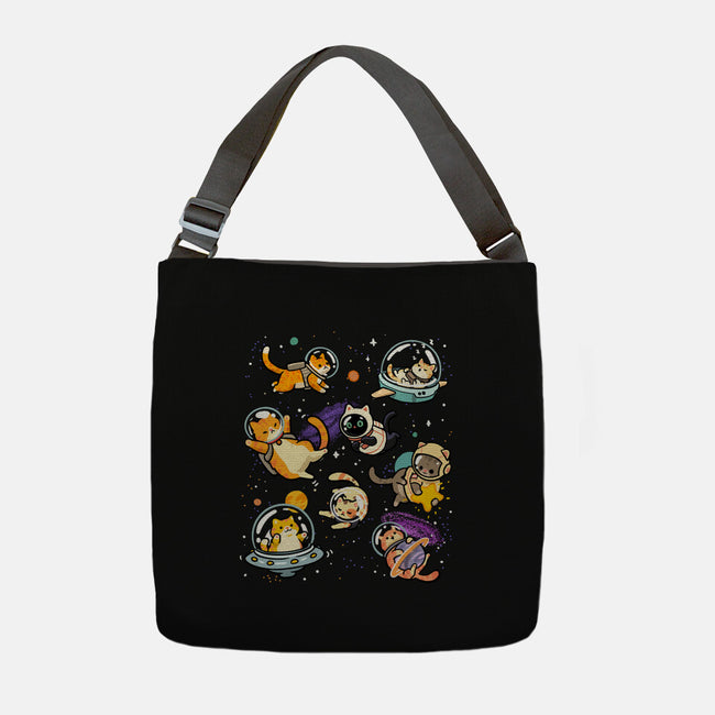 Space Cat Family-None-Adjustable Tote-Bag-GoshWow