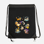 Space Cat Family-None-Drawstring-Bag-GoshWow