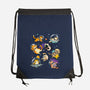 Space Cat Family-None-Drawstring-Bag-GoshWow