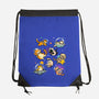 Space Cat Family-None-Drawstring-Bag-GoshWow