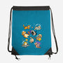 Space Cat Family-None-Drawstring-Bag-GoshWow
