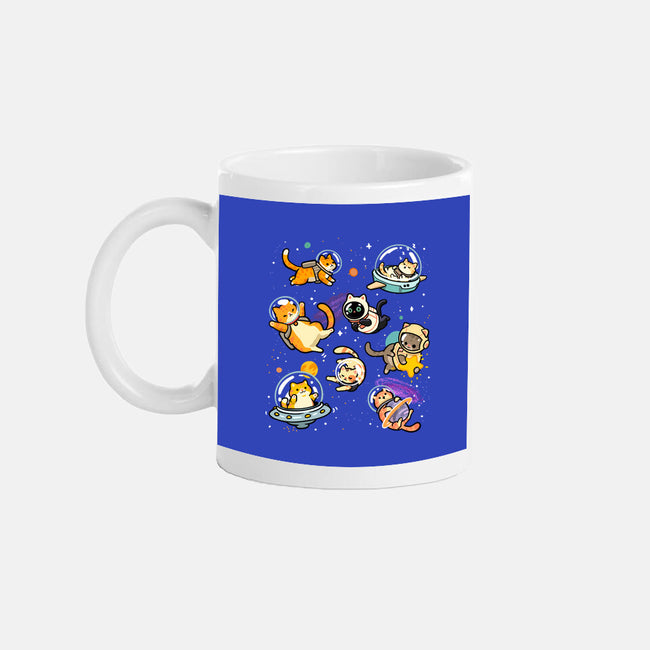 Space Cat Family-None-Mug-Drinkware-GoshWow