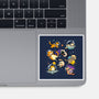 Space Cat Family-None-Glossy-Sticker-GoshWow