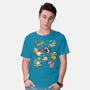 Space Cat Family-Mens-Basic-Tee-GoshWow