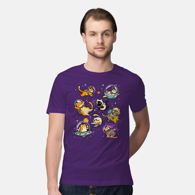 Space Cat Family-Mens-Premium-Tee-GoshWow