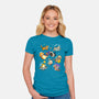 Space Cat Family-Womens-Fitted-Tee-GoshWow