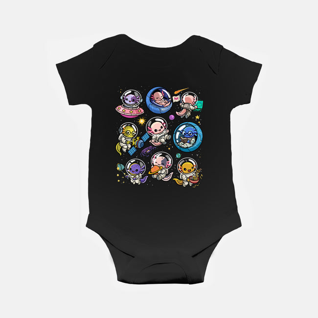 Space Axolotls-Baby-Basic-Onesie-GoshWow