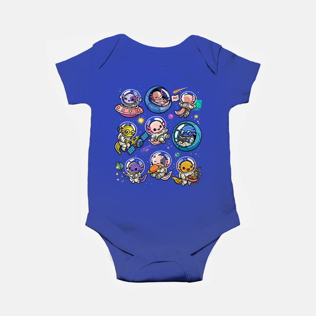 Space Axolotls-Baby-Basic-Onesie-GoshWow
