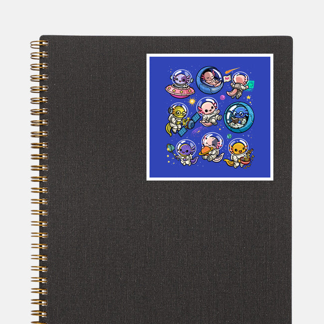 Space Axolotls-None-Glossy-Sticker-GoshWow