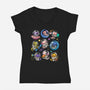 Space Axolotls-Womens-V-Neck-Tee-GoshWow